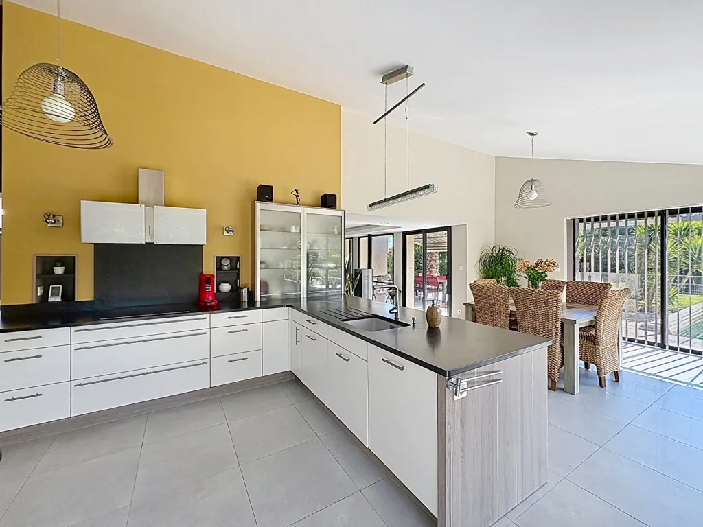 Kitchen - Architectural Villa with Pool in Perpignan Area