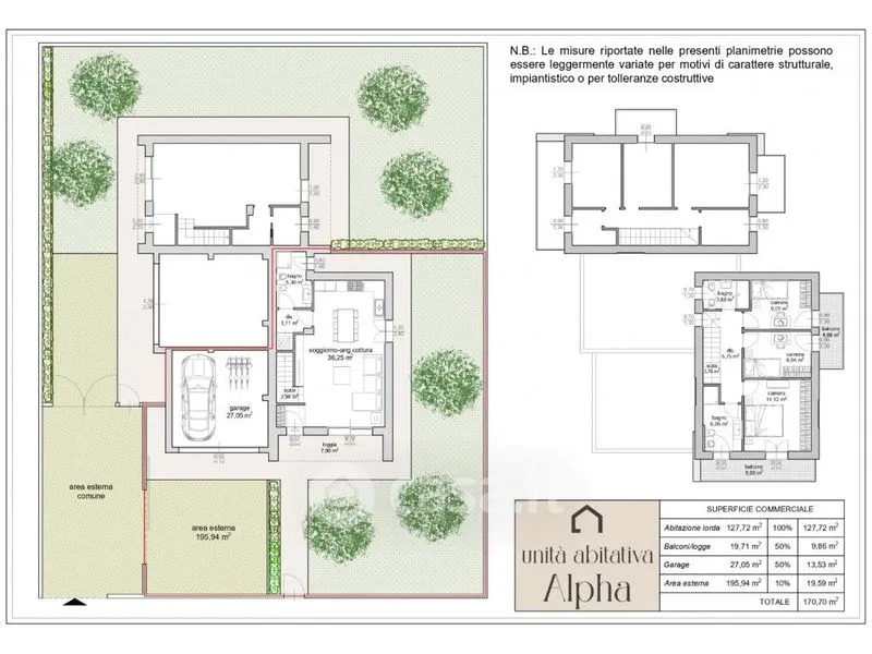 Plan - Bifamiliare Villa with Private Garden in Cesena
