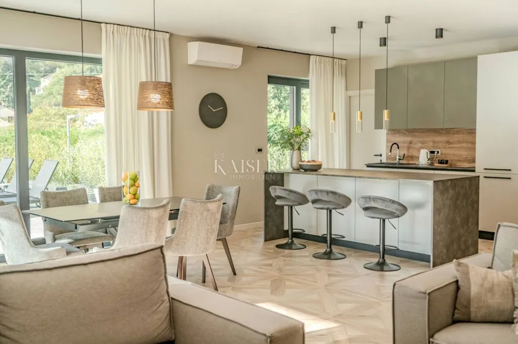 Köök - Luxury Villa with Pool in Mošćenička Draga