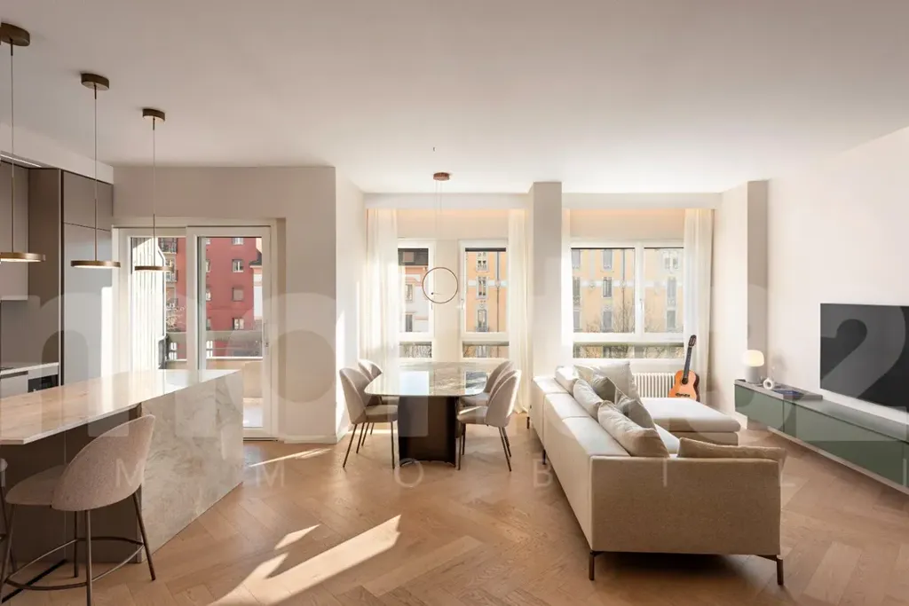 Séjour - Renovated Apartment with Balcony in Milan