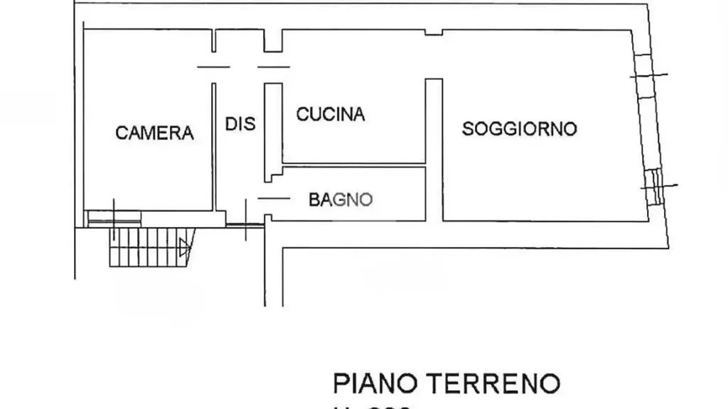 Plan - Semi-detached House with Balcony in Albiano d'Ivrea