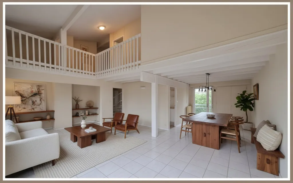 Séjour - Appartement Duplex avec Vue Dégagée à Dax Centre