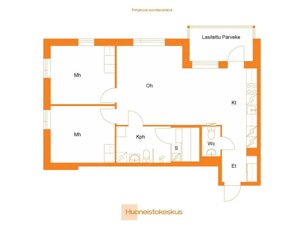 Plan - Appartement 3 pièces à Oulu