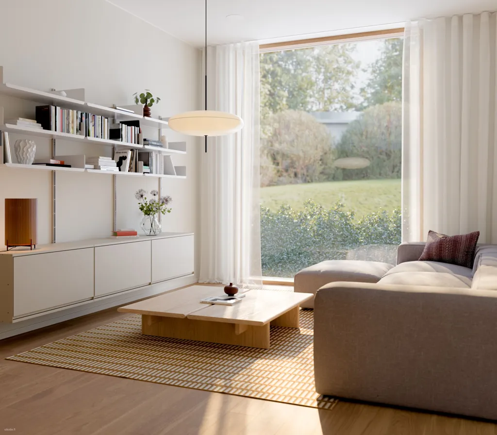 Séjour - Scandinavian-Style Villa with Sauna in Espoo