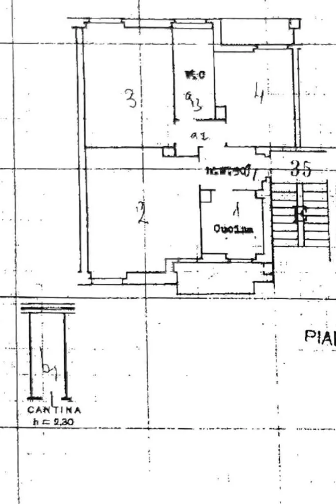 Plaan - 3-Room Apartment with Balcony in Vittuone