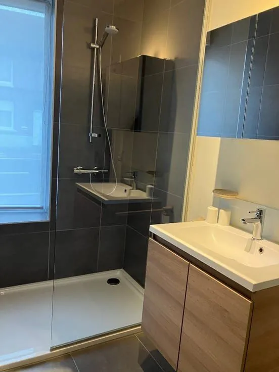 Salles de bain - Appartement Moderne avec Garage au Centre de Rekkem