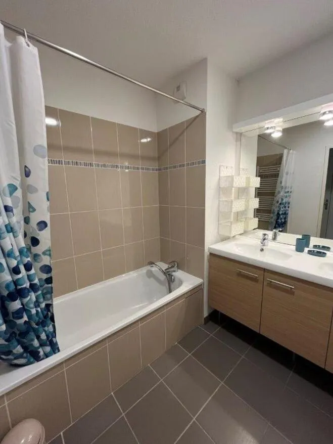 Salles de bain - Appartement Meublé avec Balcon et Garages à Proximité de Grand Clément
