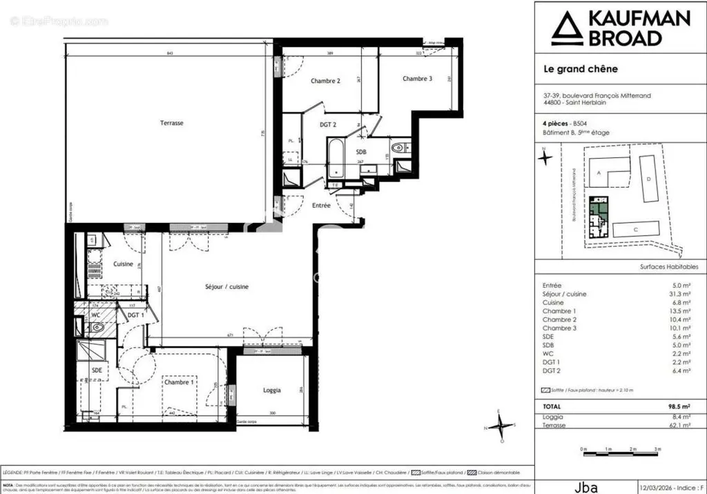 Plaan - Apartment with Terrace in Saint-Herblain
