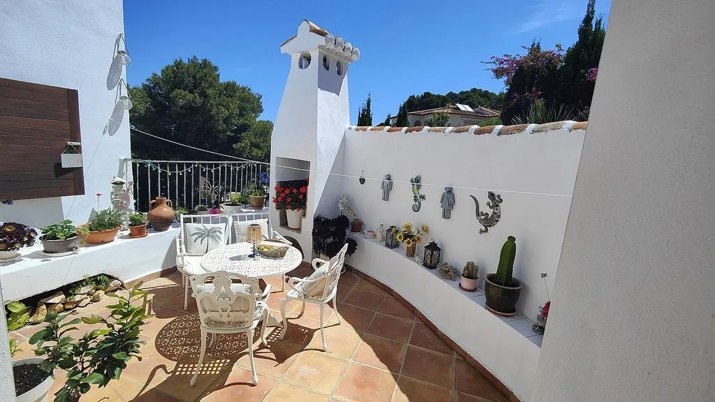 Terrass - Chalet with Sea View and Pool in Cap Martí