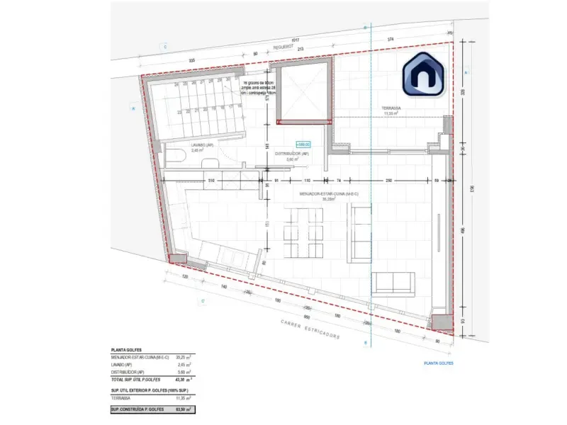 Planimetria - New House with Elevator in Sant Feliu de Codines