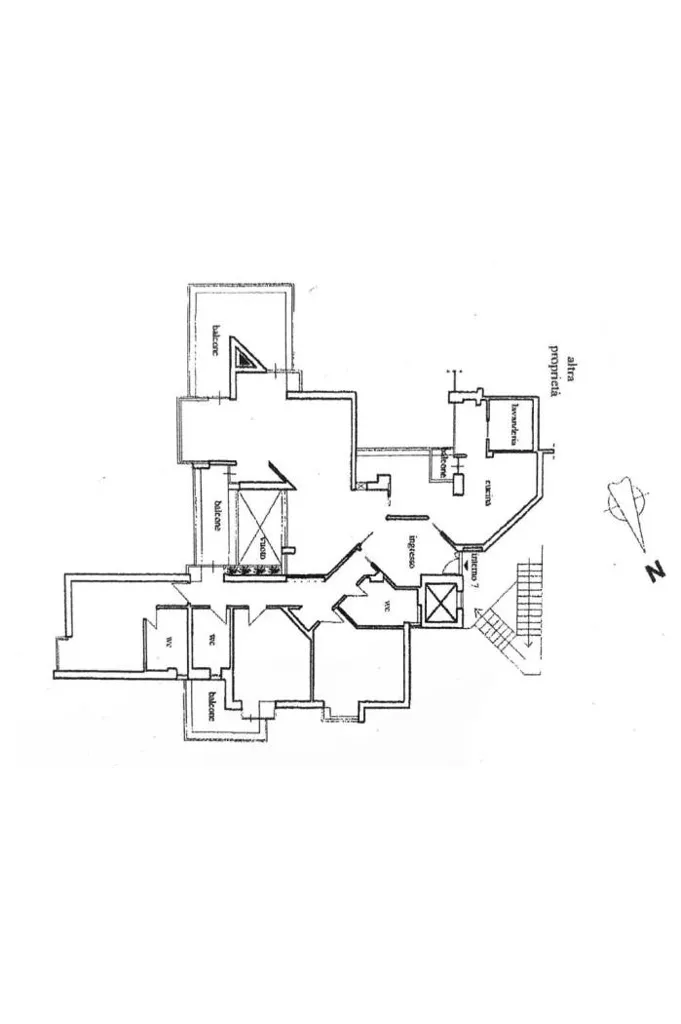 Plan - Luxury Flat with Balconies in Piccolomini, Rome