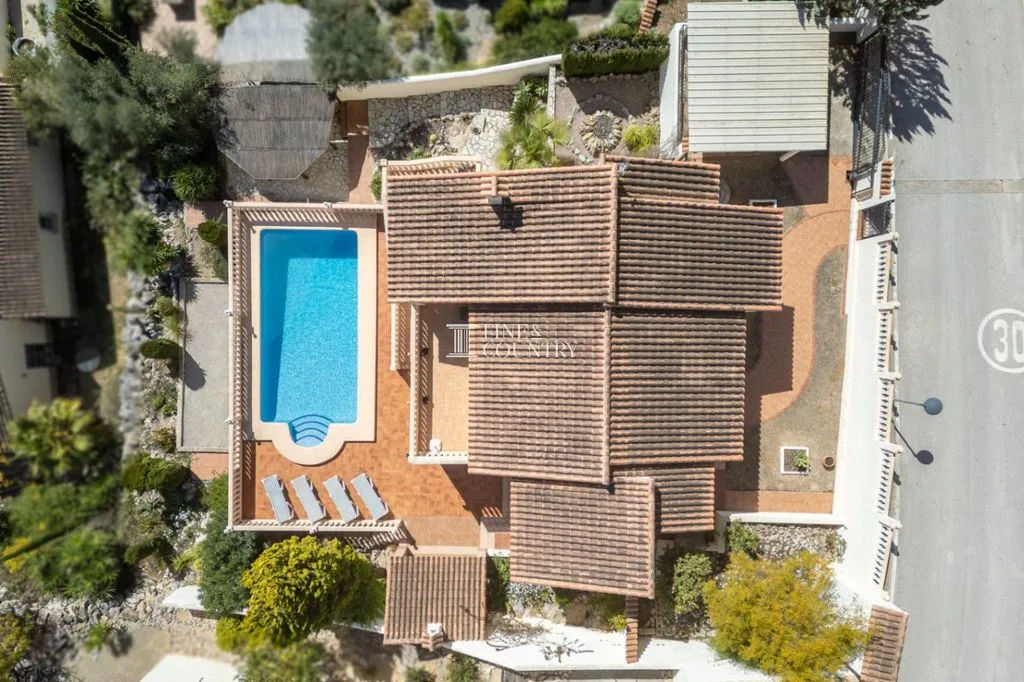Vue aérienne - Luxury Villa with Mountain Views in Jalón