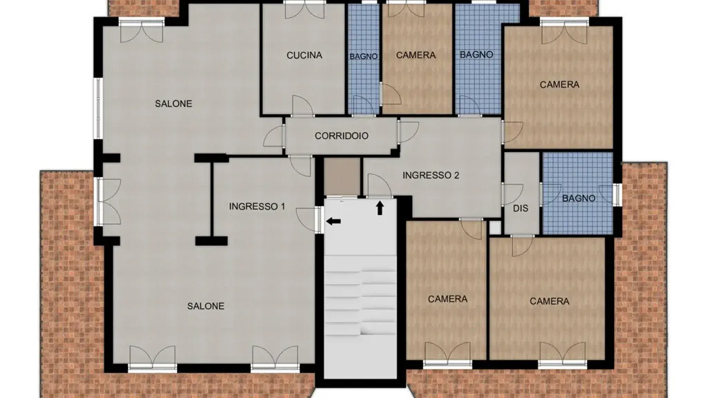 Plan - Penthouse with Terraces in Torino's Crimea
