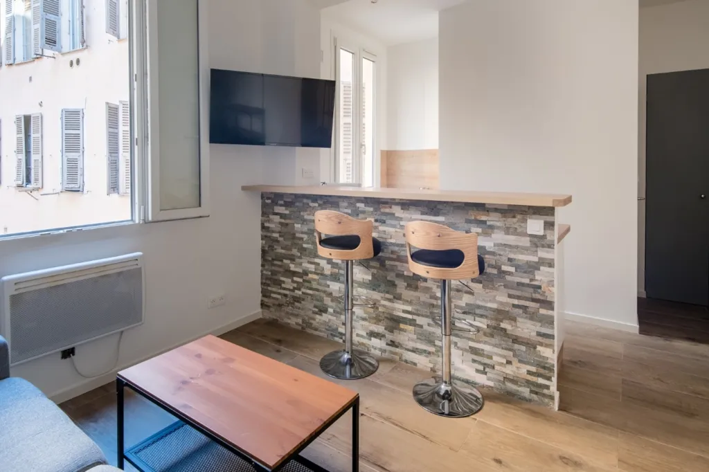 Cuisine - Studio Rénové au Cœur du Port à Nice