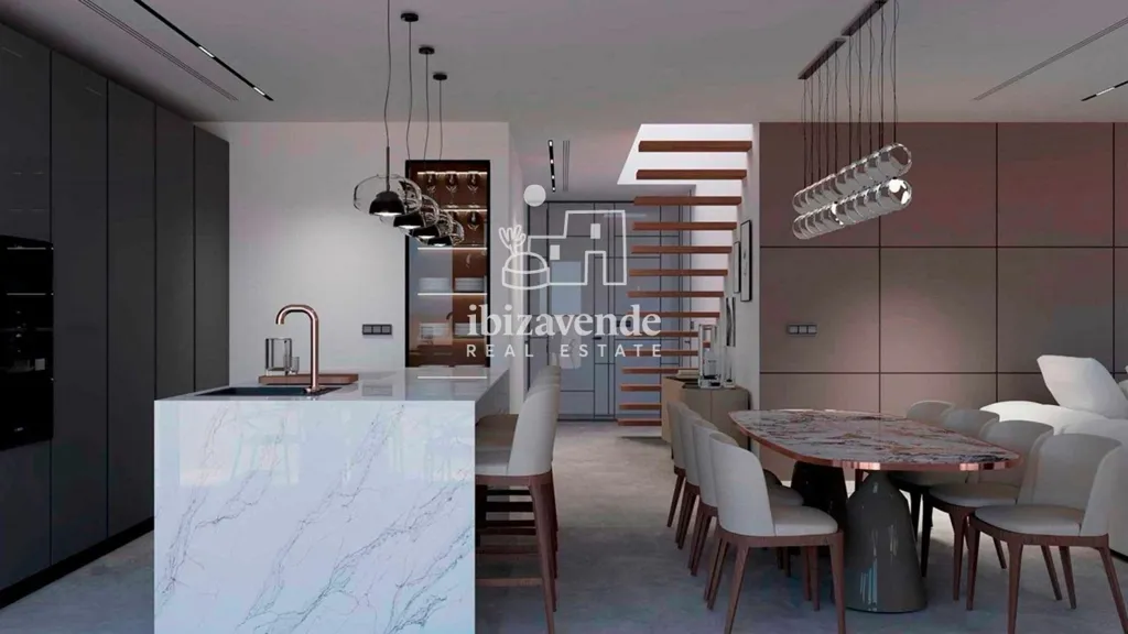 Cuisine - New Build Apartment with Sea View in San Antonio