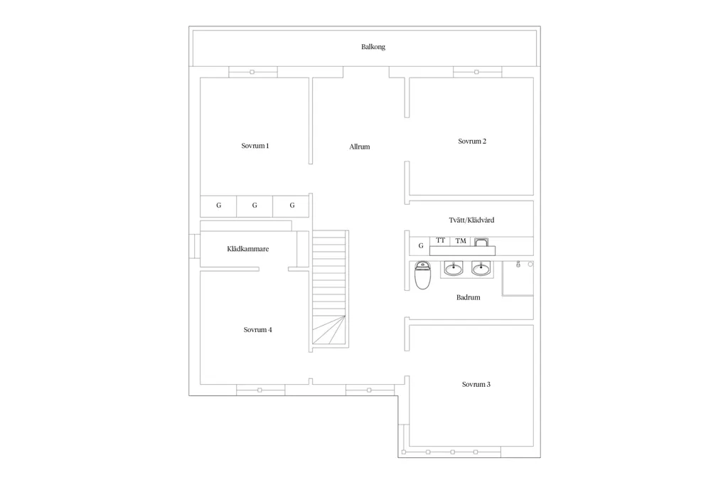 Floor Plan - Gable House with Garden in Ljunghusen