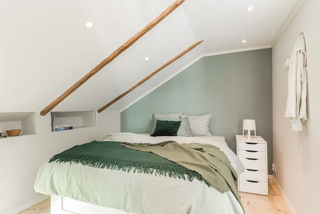 Camere da letto - Charming Attic Flat with Sundsvall Bridge View