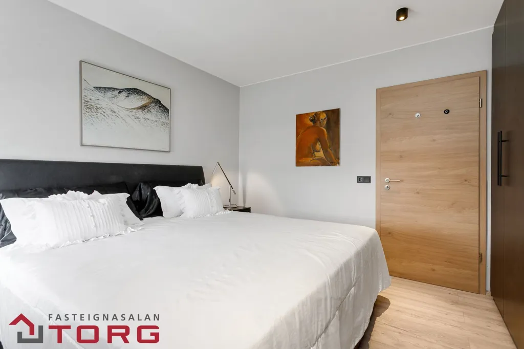 Bedrooms - Modernised Apartment with View in Grafarvogur