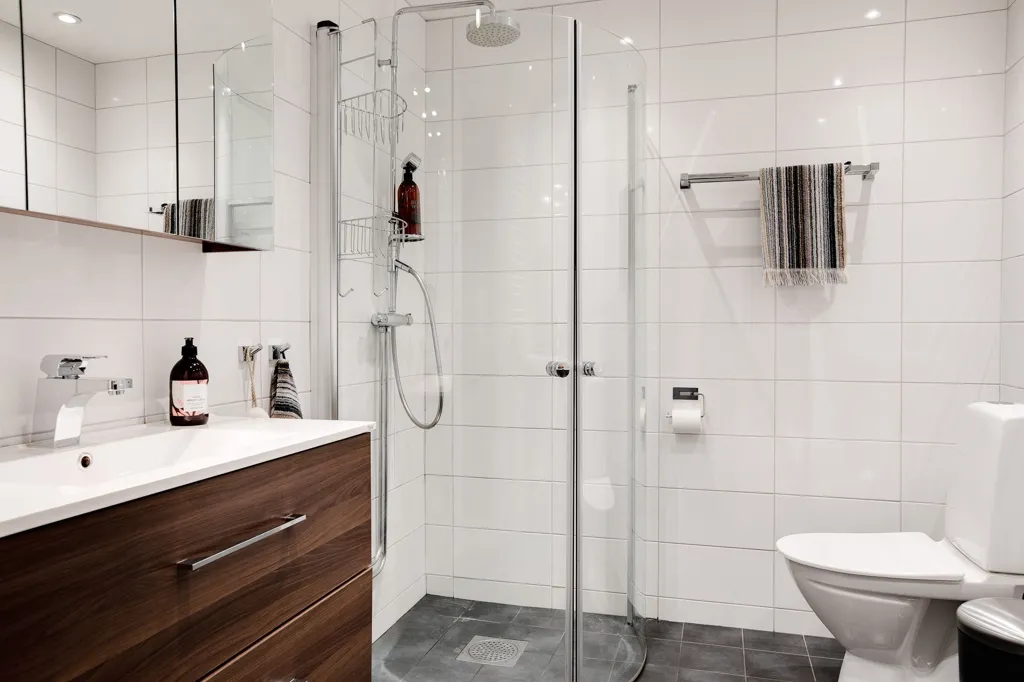 Bathrooms - Art Deco Flat with Balcony in Central Norrköping