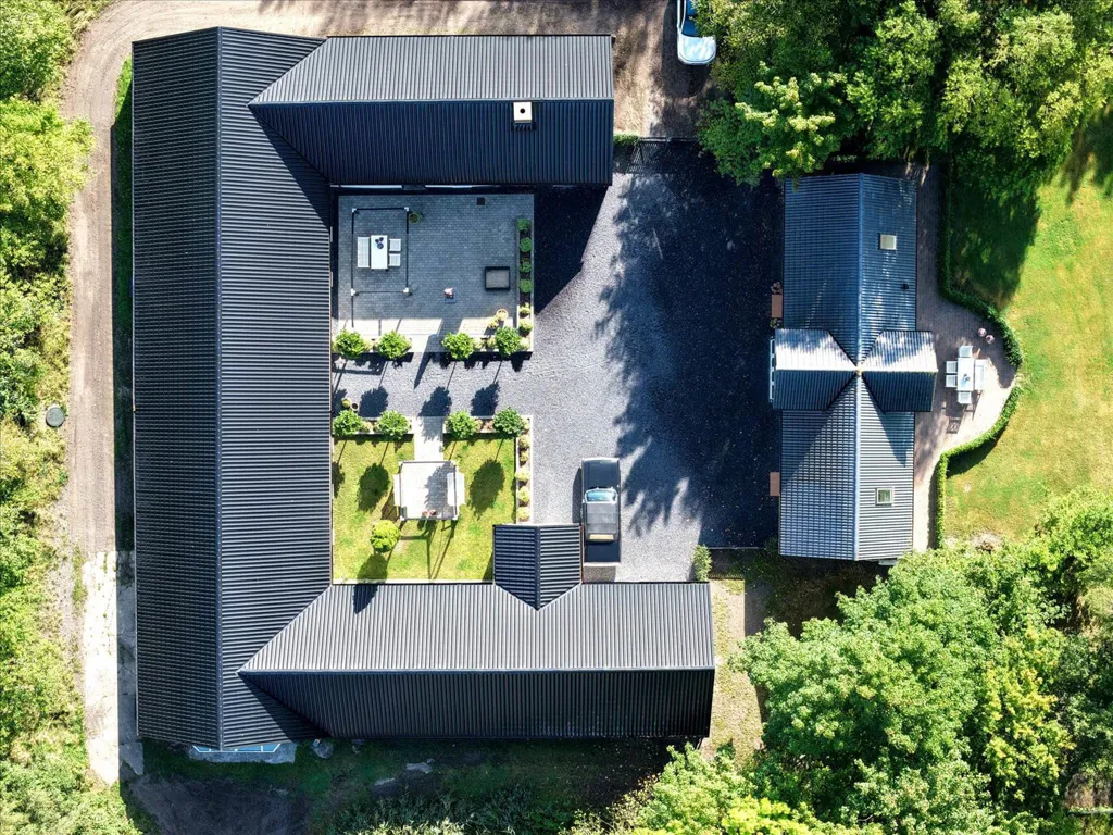 Vue aérienne - Historic Villa with Garden in Vodskov