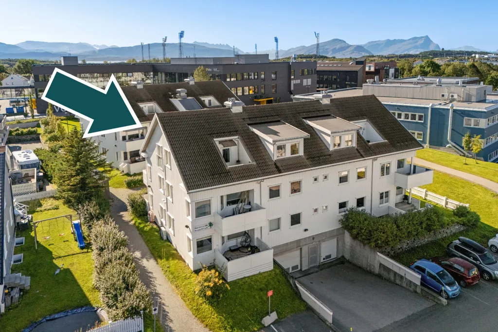 Vue aérienne - 3-Bedroom Apartment with Balconies in Bodø