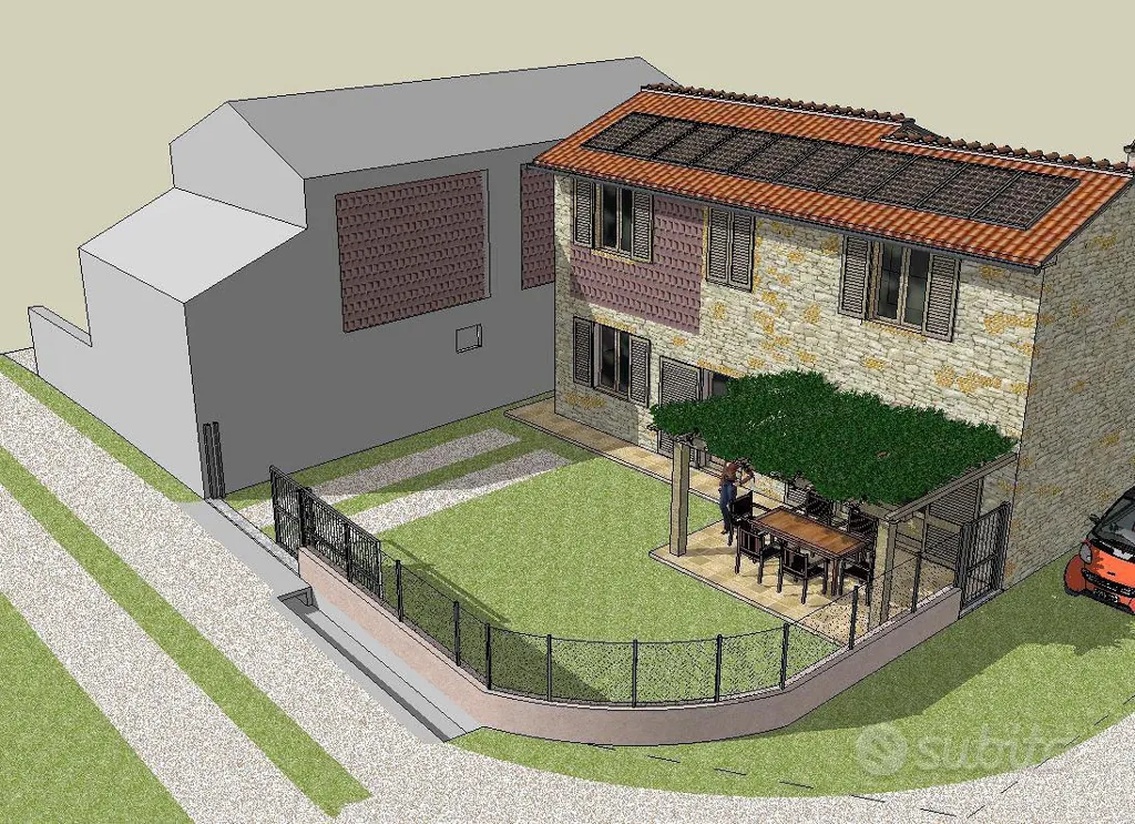 Rustico Under Renovation with Private Garden in Massa Macinaia