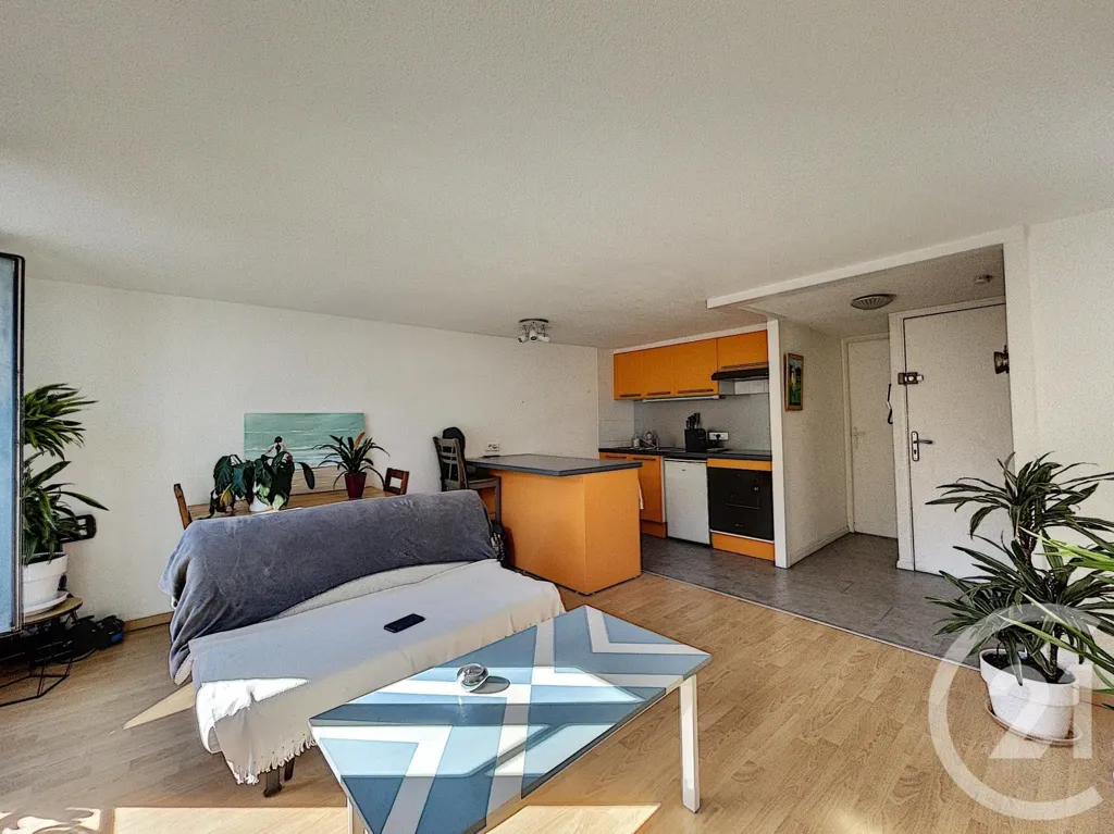 Séjour - Appartement F2 Meublé au Bouchon Troyen