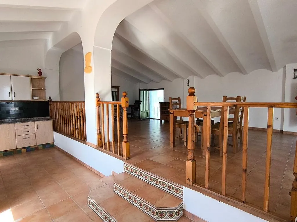 Esszimmer - Terraced House with Balcony in Castelló de Rugat