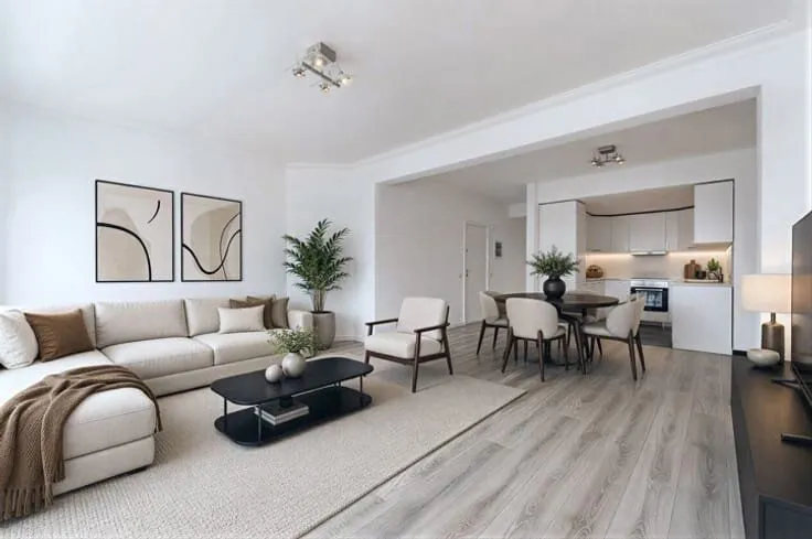 Séjour - Appartement Traversant avec Balcon à Waterloo
