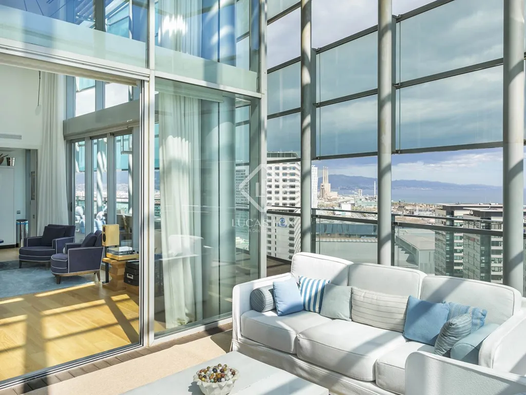 Living Room - Contemporary Apartment with Sea Views in Diagonal Mar