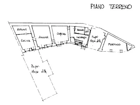 Floor Plan - Bifamiliar House with Private Courtyard in Agliè