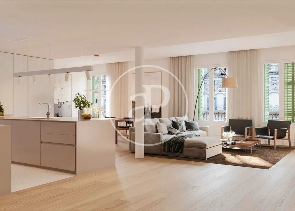 Cucina - Luxury 2-Bedroom Apartment in Eixample, Barcelona
