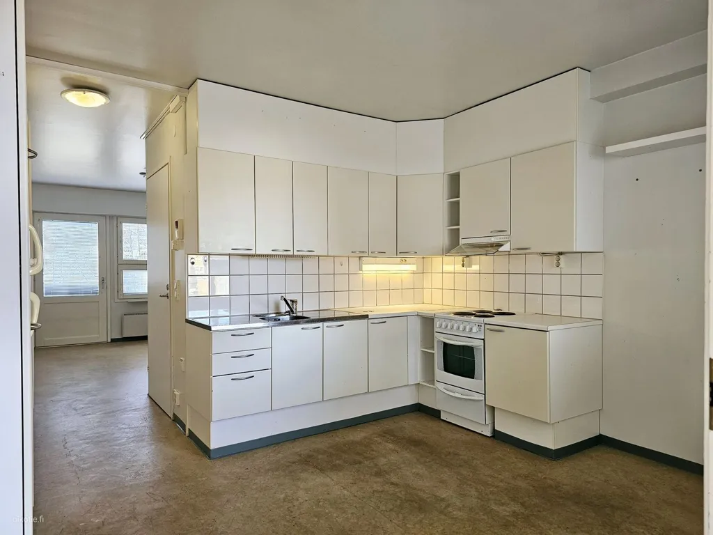Kitchen - Studio Apartment with Garden in Husula, Hamina