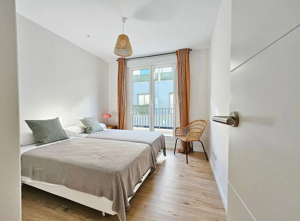 Bedrooms - Modern Flat with Terrace in Santa Cruz
