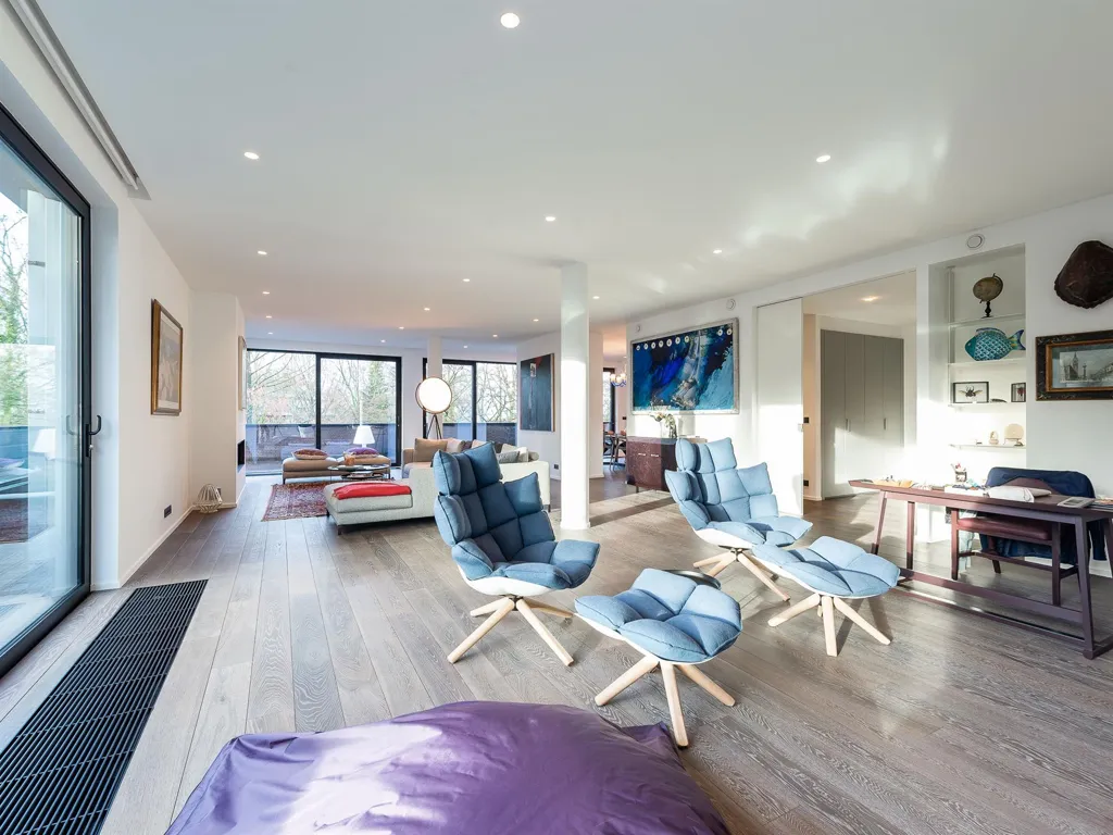 Living Room - Penthouse with Terrace near Bois de La Cambre, Uccle