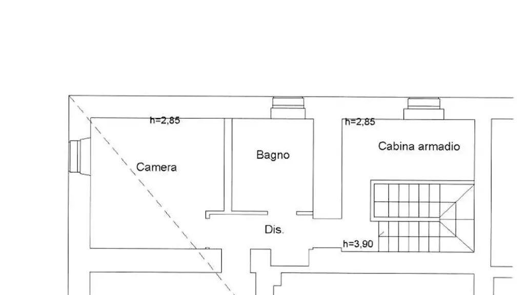 Floor Plan - Villa Portion with Private Garden in Perugia