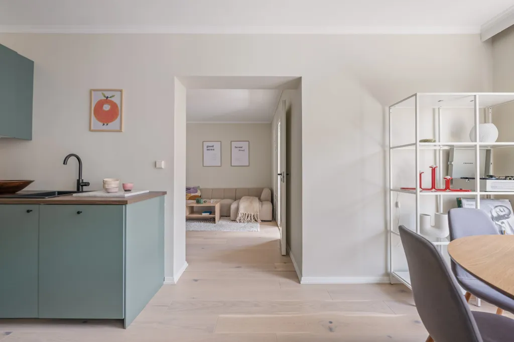 Cucina - Modernised Flat with Garden View in Oslo