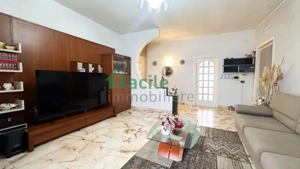 Living Room - Spacious Trilocale with Terraced Balcony in Afragola