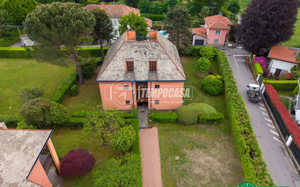 Vue aérienne - Trilocale with Private Garden near Lake Lesa