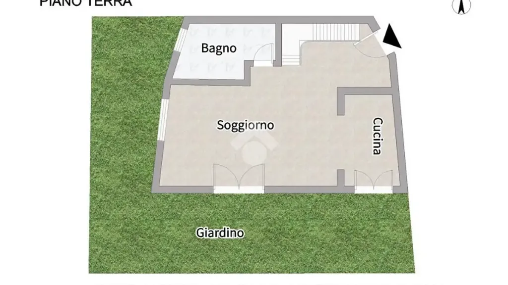 Plan - Trilocale with Private Garden in Monte Urano