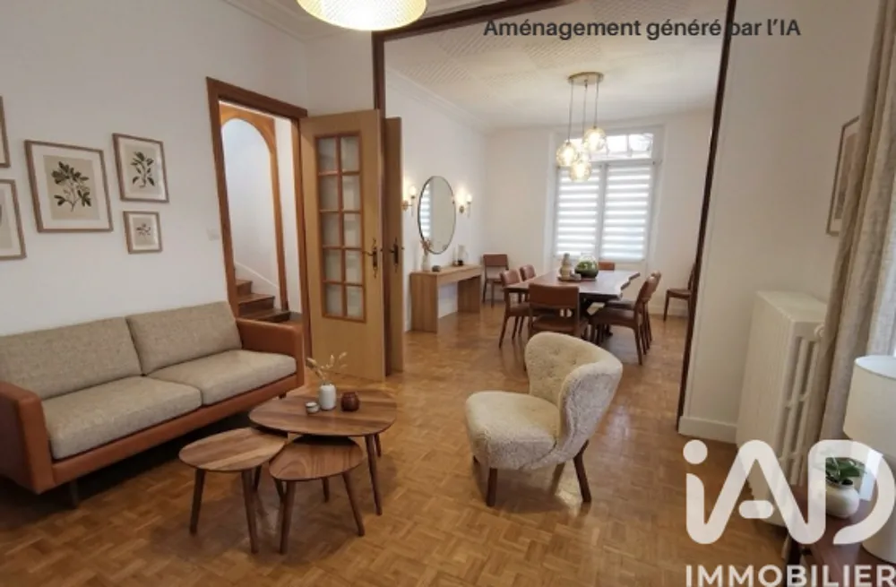 Séjour - Maison Rénovée avec Jardin à Guernes