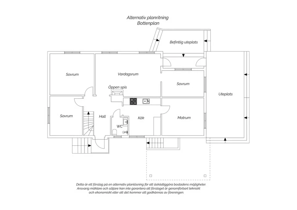 Plaan - 1-Storey Villa with Garden in Älvsjö