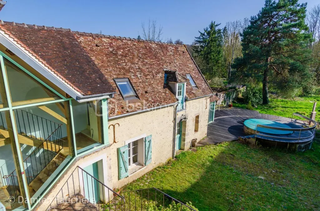 Vue aérienne - Demeure de Caractère en Deux Habitations à Sainte-Mesme