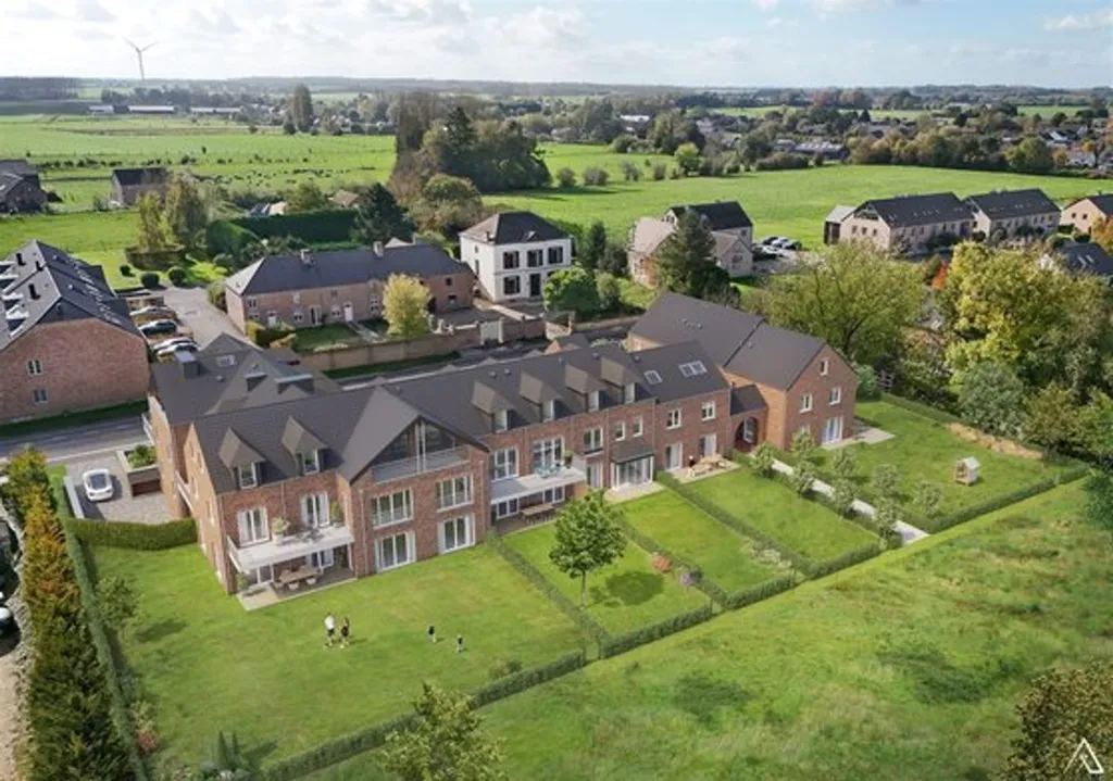 Vue aérienne - Maison neuve 4 chambres avec terrasse à Perwez