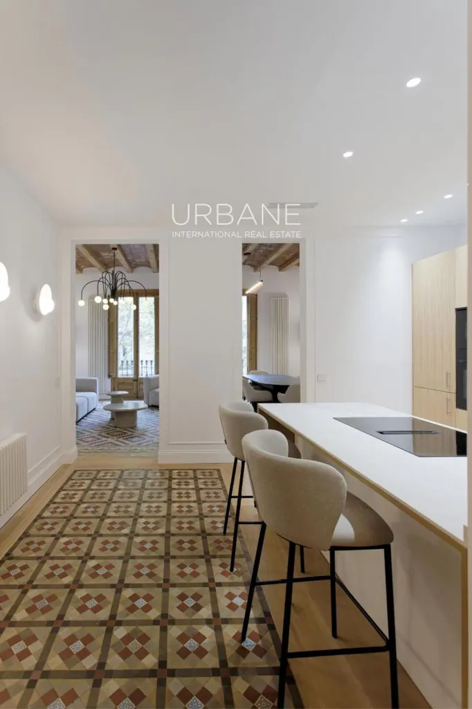 Cucina - Renovated Flat with Terraces in Eixample, Barcelona
