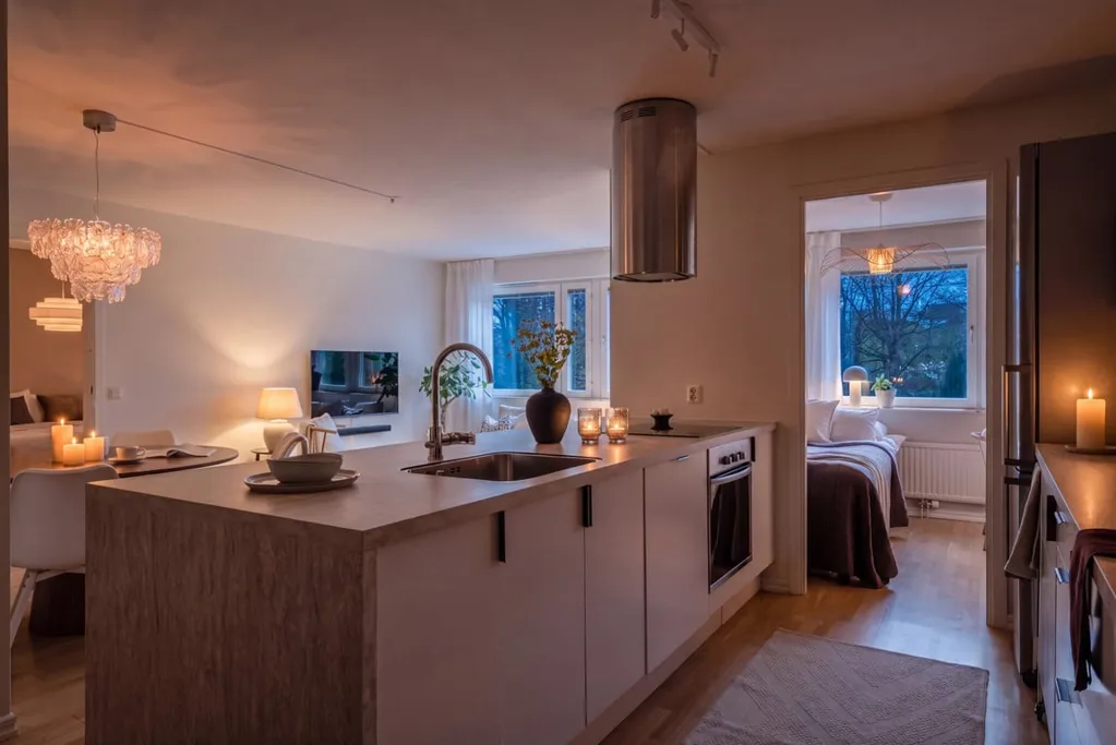 Köök - City Centre Flat with Balcony & Open Plan
