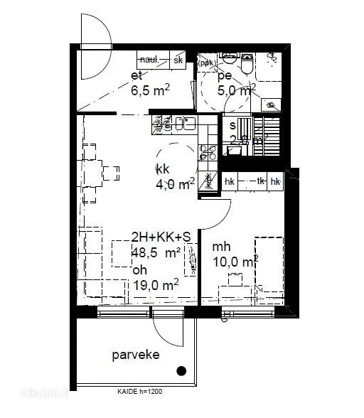 Plan - Spacious Flat with Sauna in Nummela, Vihti