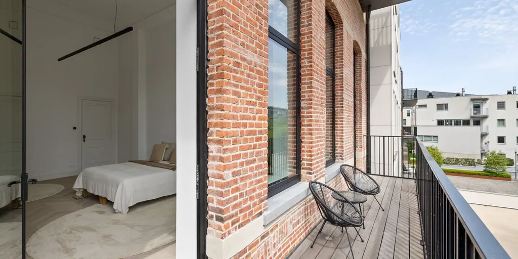 Balcon - Appartement Luxueux avec Vue sur Place à Gand