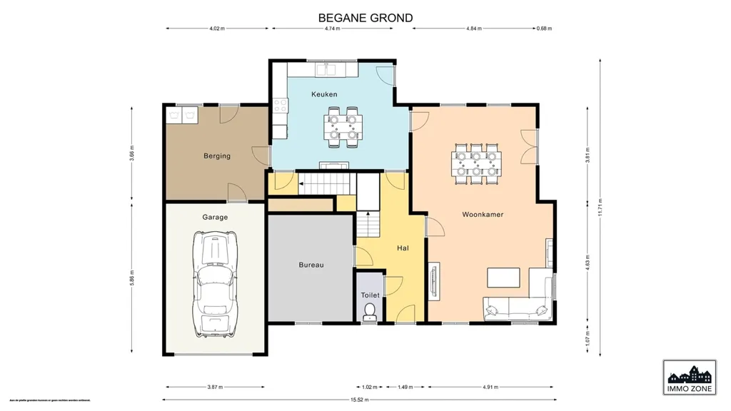 Plan - Maison avec Terrasse et Garage à Temse