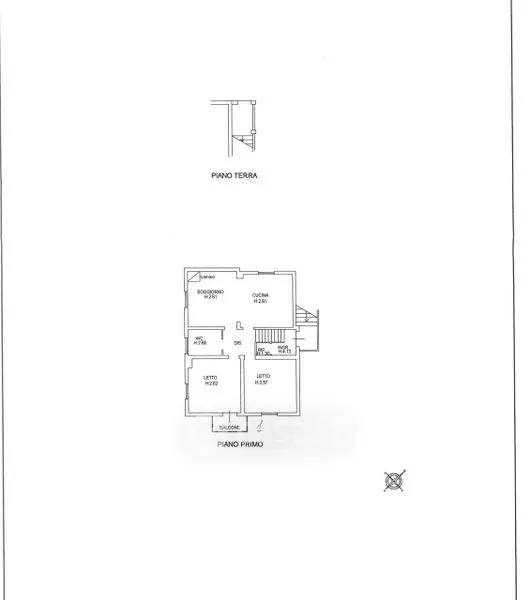 Planimetria - Maisonette with Balcony in Viano